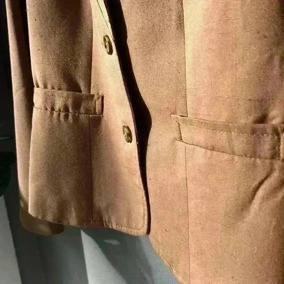 Vintage Tan Blazer by Jacques Saint Laurent for Genelle - Picture 4 of 12